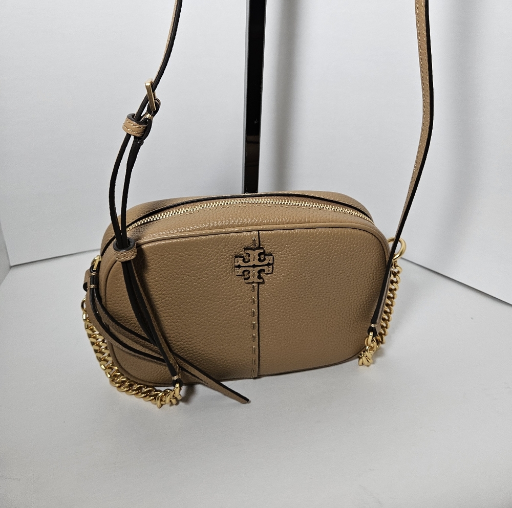 Tory Burch Tiramisu McGraw Crossbody Bag with Gold Chain